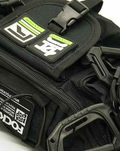 Neon Pulse Cyber Sling -  practical sling bag - Cyberpunk Sling Bag with Multiple Pockets
