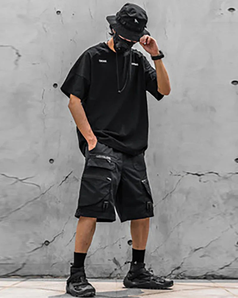 Neon Visions Graphic T-Shirt -  techwear aesthetics t-shirt - Futuristic Cyberpunk Graphic T-Shirt for Comfort