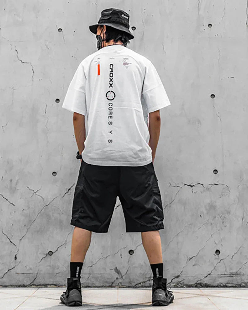 Neon Visions Graphic T-Shirt -  techwear - Futuristic Cyberpunk Graphic T-Shirt for Comfort