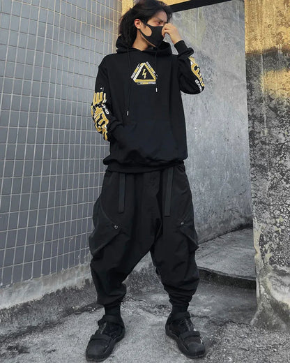 Next-Gen Cyberpunk Utility Hoodie -  durable everyday wear - Cyberpunk Utility Hoodie for Everyday Comfort