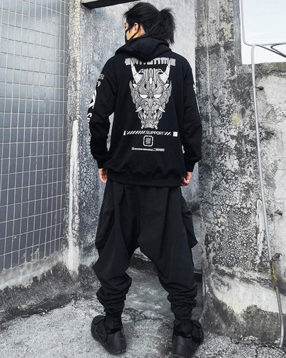 Next-Gen Hannya Ninja Hoodie -  street fashion - Next-Gen Hannya Ninja Hoodie for Street Style