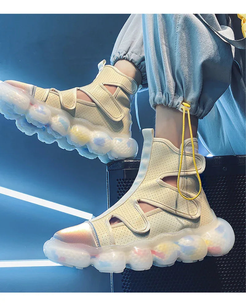 Next-Gen High-Top Sandal Kicks - techwear sandals - Next-Gen High-Top Sandal Kicks for Everyday Wear