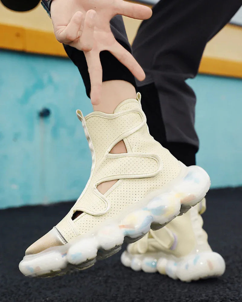 Next-Gen High-Top Sandal Kicks - techwear sandals - Next-Gen High-Top Sandal Kicks for Everyday Wear