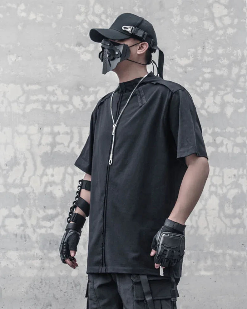 Next-Gen Spliced Tech Tee -  cotton tshirt - Next-Gen Spliced Tech Tee for Style and Comfort