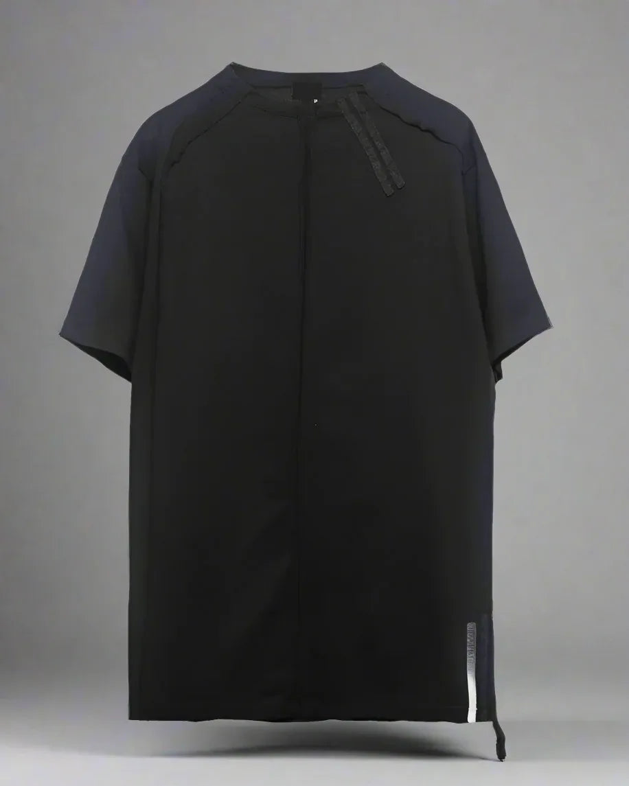 Next-Gen Spliced Tech Tee -  stylish cotton shirt - Next-Gen Spliced Tech Tee for Style and Comfort