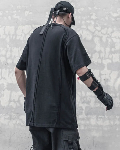 Next-Gen Spliced Tech Tee - techwear - Next-Gen Spliced Tech Tee for Style and Comfort