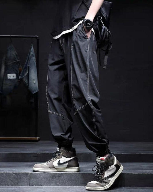 Stylish Patchwork Ice Silk Pants