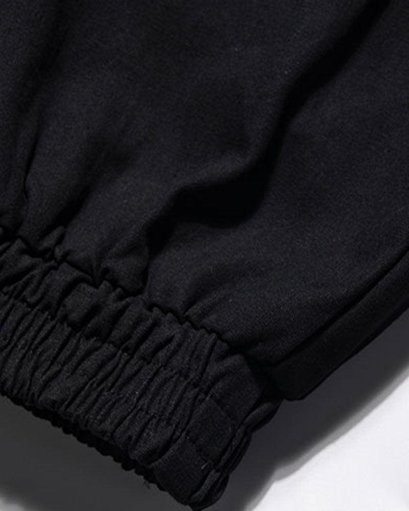 Stylish Black Tech Cargo Trousers