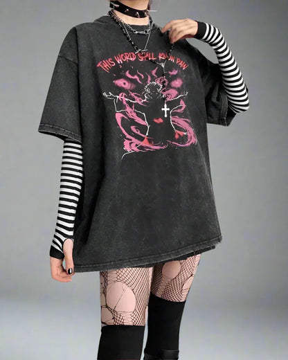 Nostalgic Pain Art T-Shirt - Akatsuki Pain design - Retro Pain Art T-Shirt for Fans