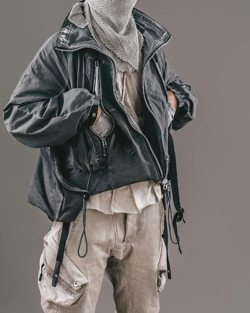 Nostalgic Pocketed Layered Jacket - layered jacket - Layered Jacket with Pockets for Urban Adventures