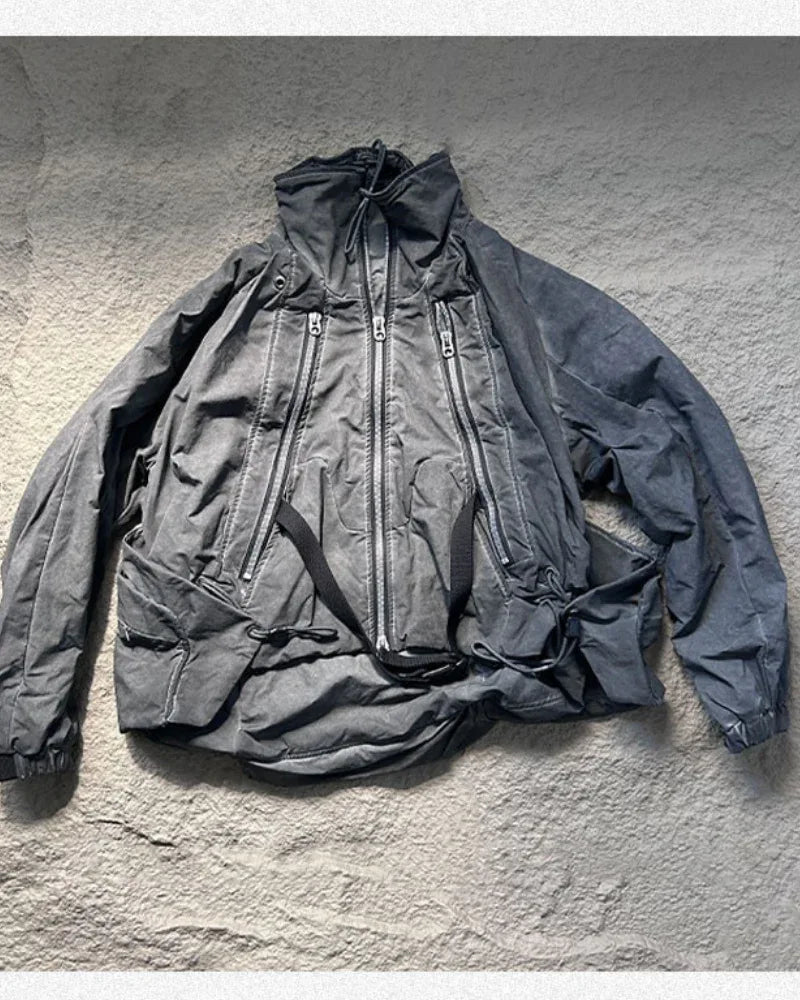 Nostalgic Pocketed Layered Jacket - layered jacket - Layered Jacket with Pockets for Urban Adventures