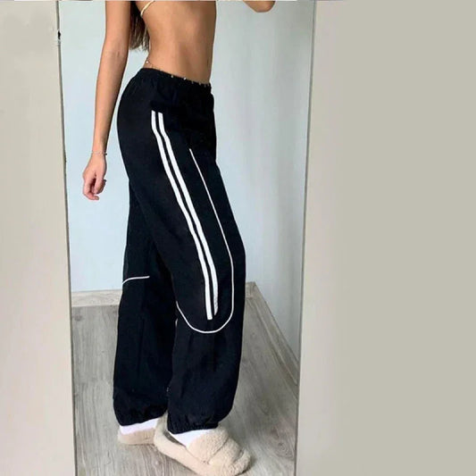 Nylon Track Pants - streetwear pants - Nylon Track Pants for Comfortable Streetwear Style