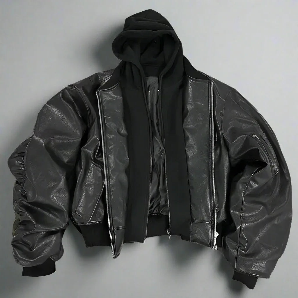 Opium Leather Jacket - leather jacket - Y2K Leather Jacket for Trendy Streetwear Looks