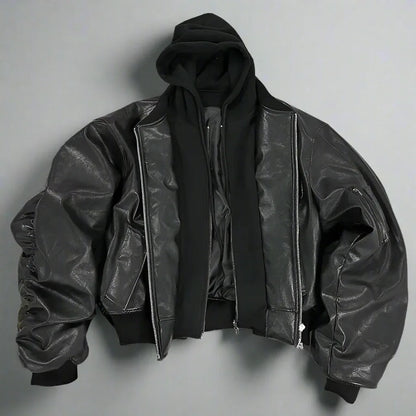 Opium Leather Jacket - leather jacket - Y2K Leather Jacket for Trendy Streetwear Looks
