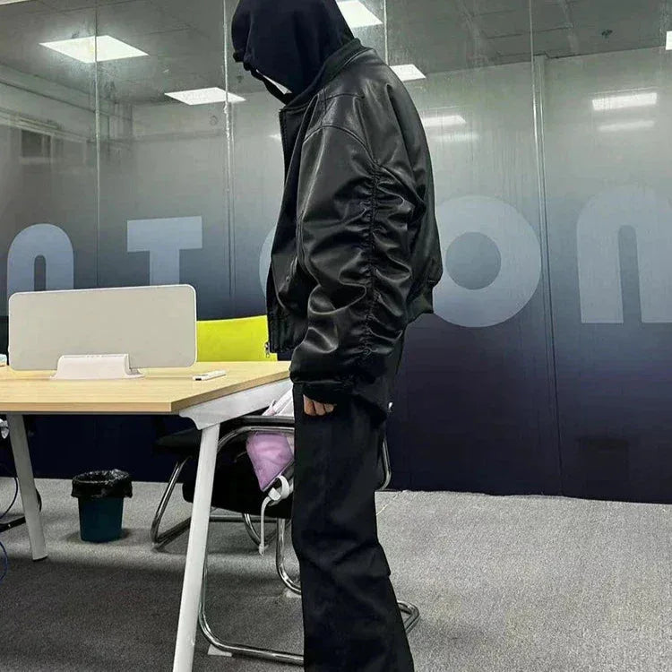 Opium Leather Jacket -  streetwear - Y2K Leather Jacket for Trendy Streetwear Looks