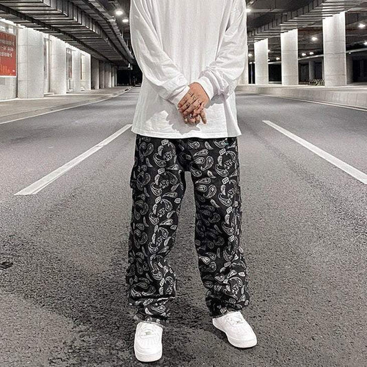 Paisley Jeans - comfortable streetwear jeans - Unique Paisley Jeans for Streetwear Style