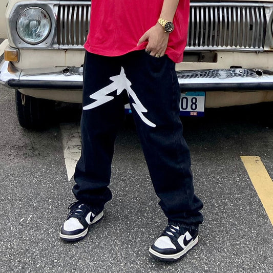 Printed Jeans - printed jeans - Y2K Printed Jeans for Trendy Streetwear Styles