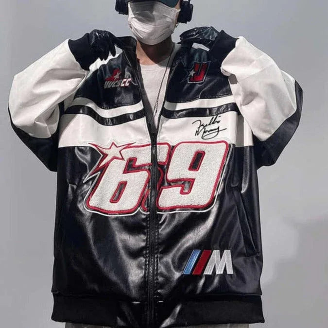 Racing jacket oversized - comfortable fit racing jacket - Oversized Racing Jacket for Athletes