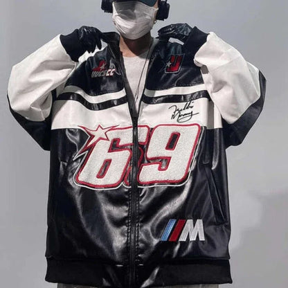Racing jacket oversized - comfortable fit racing jacket - Oversized Racing Jacket for Athletes