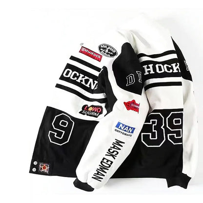 Racing Leather Jacket -  leather jacket - Stylish Racing Leather Jacket for Streetwear Lovers