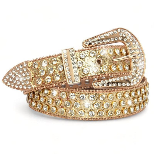 Radiant Gold & Diamond Belt - gold belt - Stylish Gold & Diamond Belt for Y2K Fashion