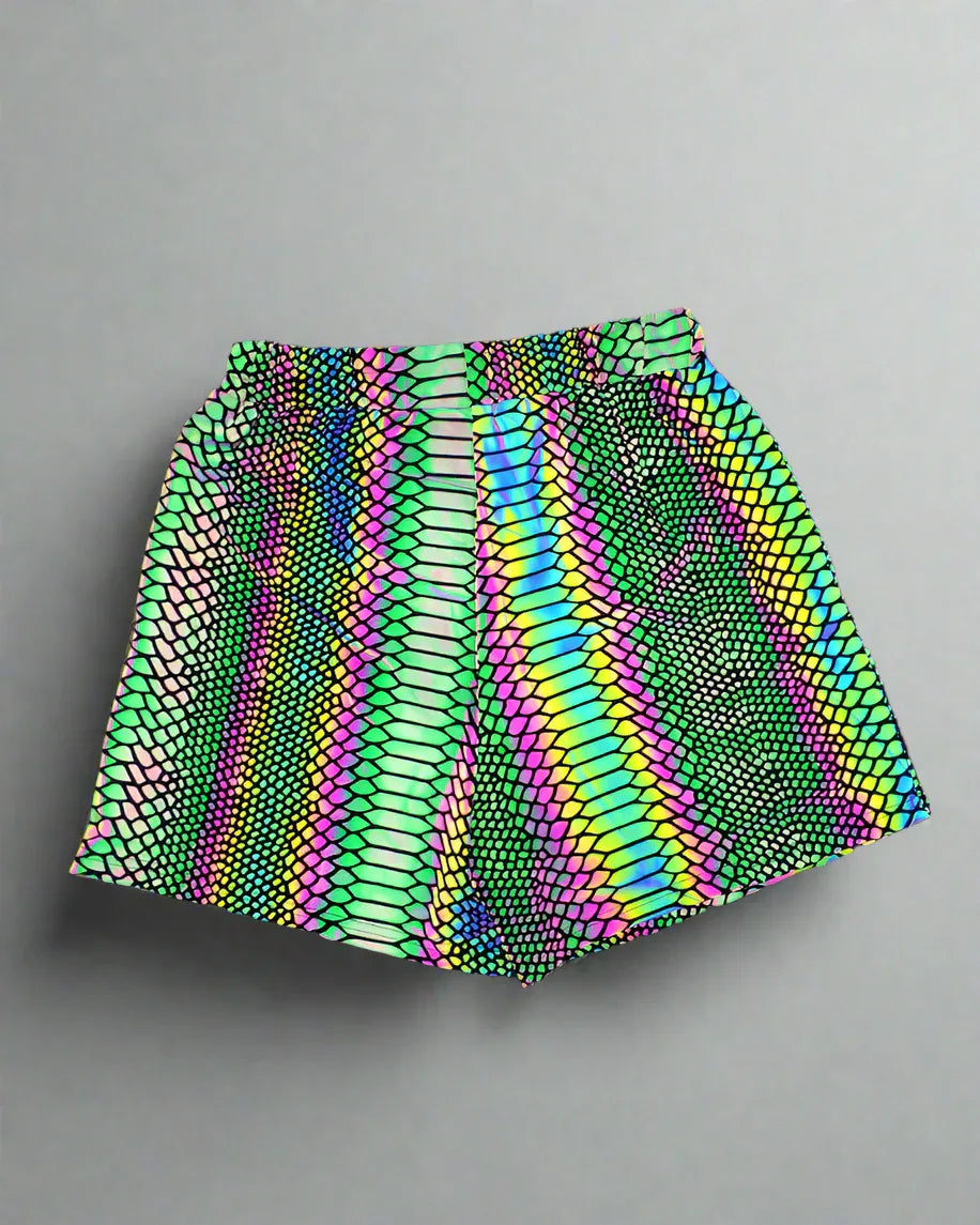 Radiant Reflective Run Shorts -  colorful shorts - Vibrant Reflective Run Shorts for Men