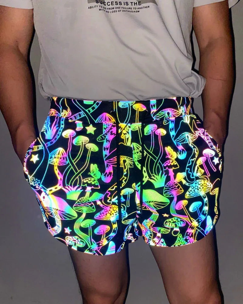Radiant Reflective Run Shorts -  comfortable running shorts - Vibrant Reflective Run Shorts for Men