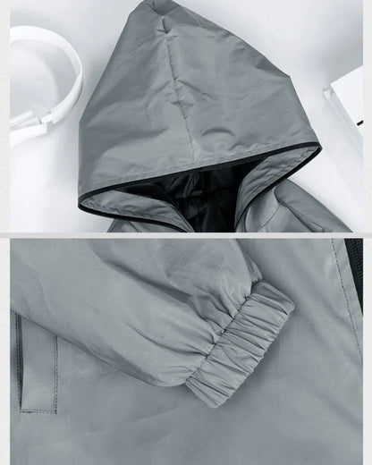 Radiant Silver Reflective Apparel - techwear-core - Reflective Urban Techwear Jacket for Everyday Use
