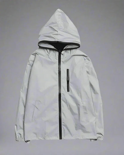 Radiant Silver Reflective Apparel -  urban style - Reflective Urban Techwear Jacket for Everyday Use