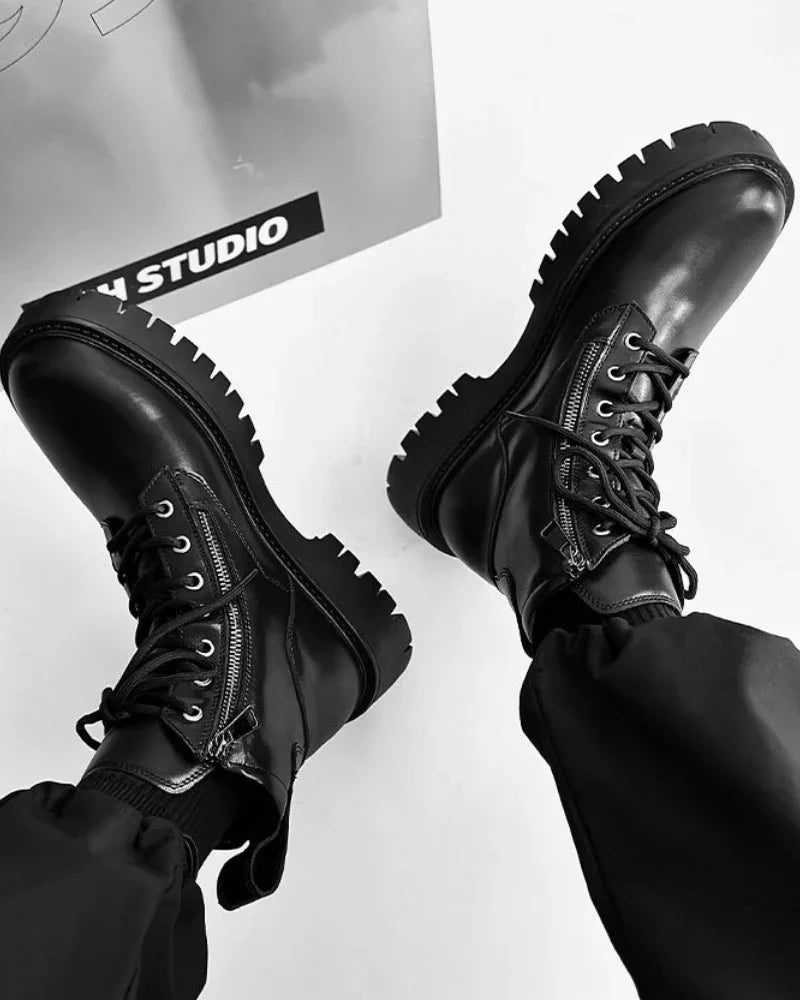 Rebel High-Top Moto Boots -  moto boots - Rebel High-Top Moto Boots for Adventure Seekers
