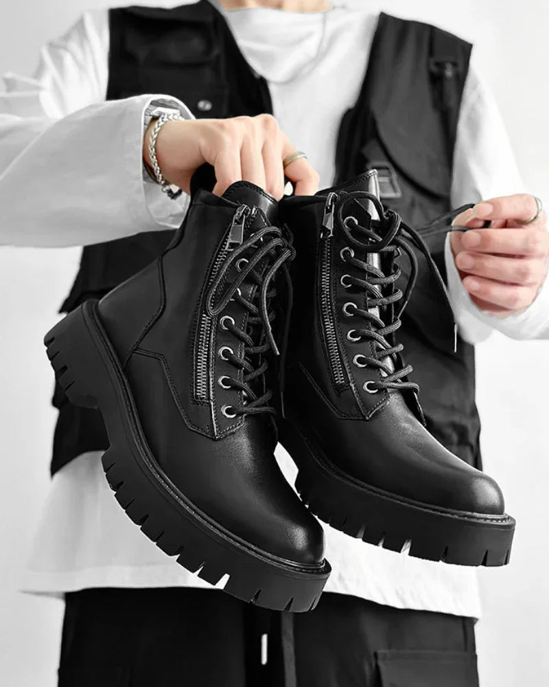 Rebel High-Top Moto Boots -  outdoor adventure footwear - Rebel High-Top Moto Boots for Adventure Seekers