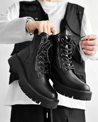 Rebel High-Top Moto Boots -  outdoor adventure footwear - Rebel High-Top Moto Boots for Adventure Seekers