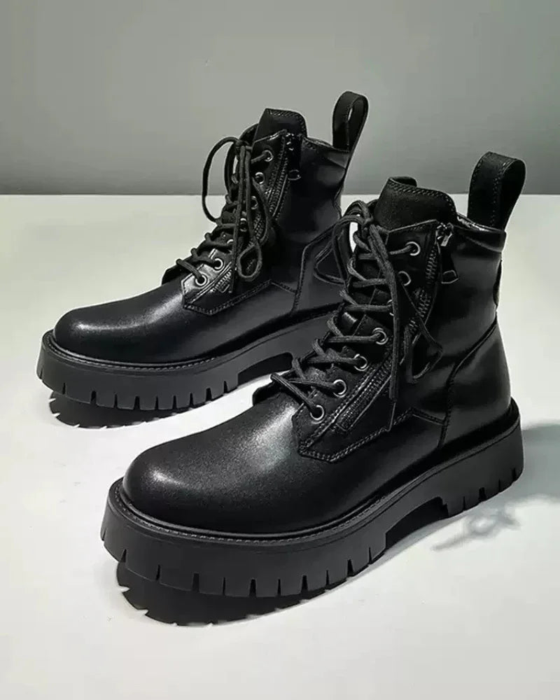 Rebel High-Top Moto Boots -  urban footwear - Rebel High-Top Moto Boots for Adventure Seekers