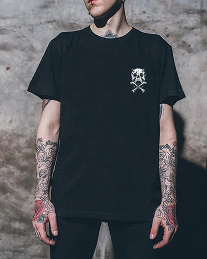 Rebel Skull Rock Tee -  cyberpunk style - Rock-Inspired Graphic Tee for Techwear Fans