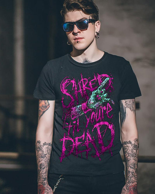 Rebel Spirit Gothic Bike Tee - gothic motorcycle t-shirt - Gothic Motorcycle T-Shirt for Rebel Souls