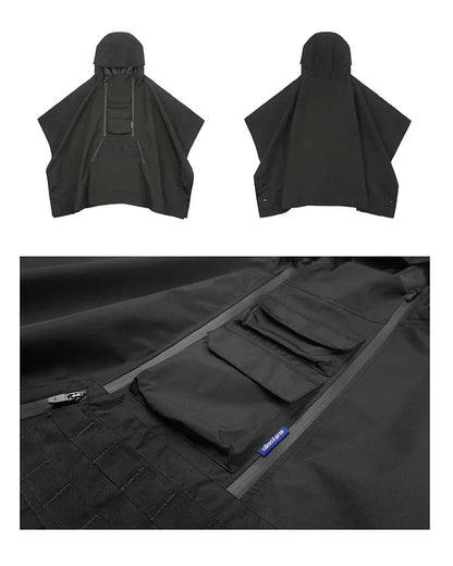 Rebel Waterproof Ninja Cloak -  black cloak - Waterproof Ninja Cloak for Techwear Enthusiasts