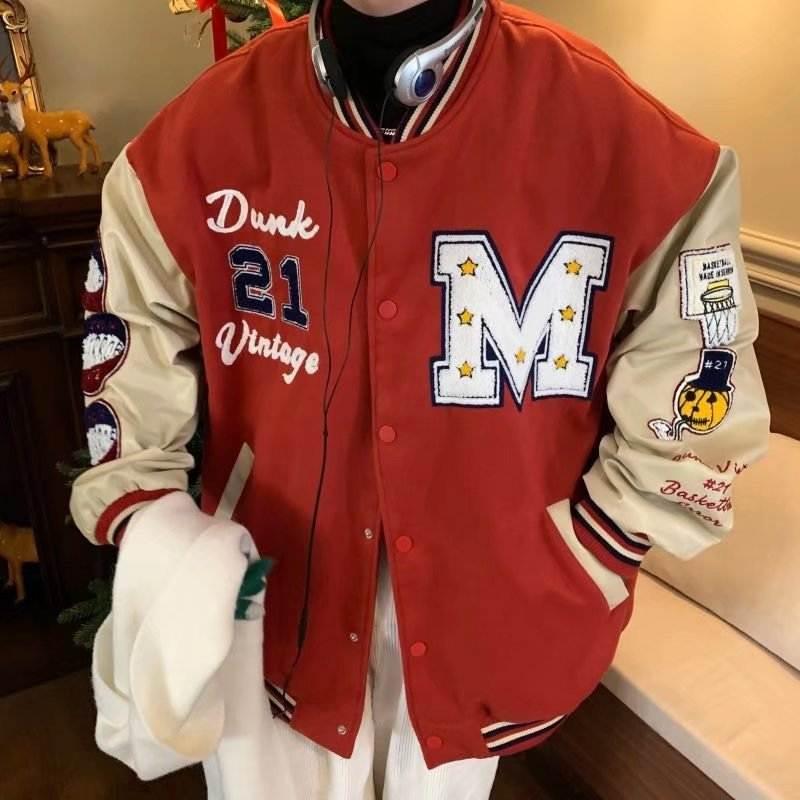 Red varsity jacket - varsity jacket - Stylish Unisex Red Varsity Jacket for Streetwear