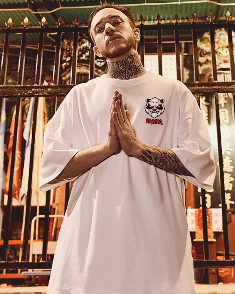 Relaxed Panda Vibes Tee -  comfortable streetwear - Relaxed Panda Vibes Tee for Comfortable Style