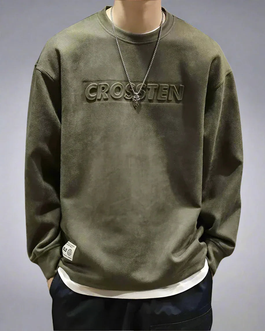Retro Suede Oversized Hoodie -  casual sweatshirt - Retro Suede Oversized Hoodie for Cozy Comfort