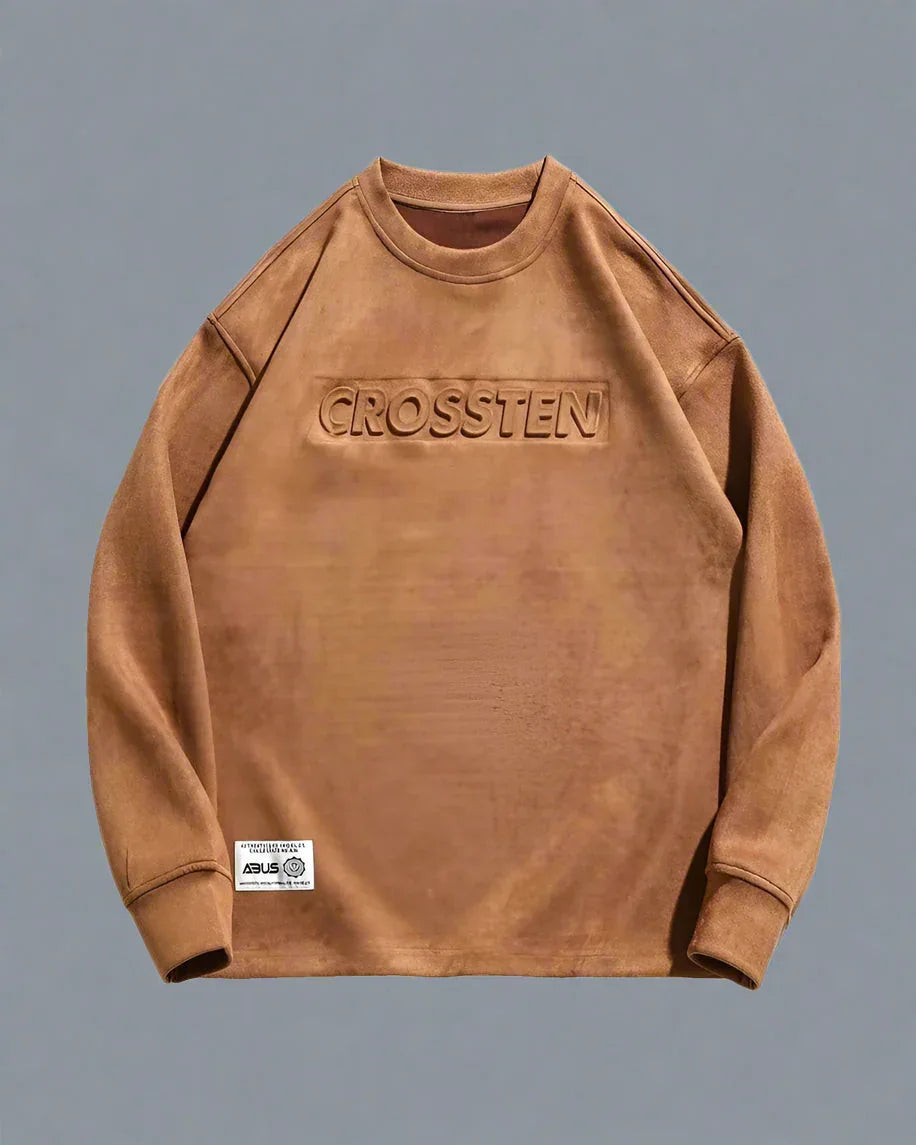 Retro Suede Oversized Hoodie - soft feel sweatshirt - Retro Suede Oversized Hoodie for Cozy Comfort