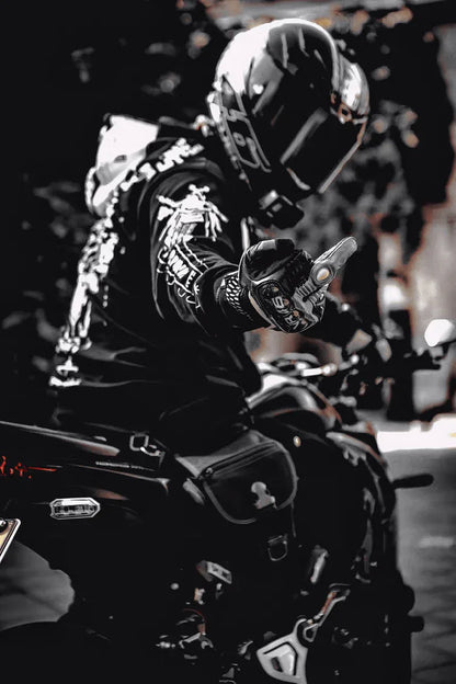 Revolutionary Biker Graphic Hoodie -  urban apparel - Stylish Biker Graphic Hoodie for Urban Wear