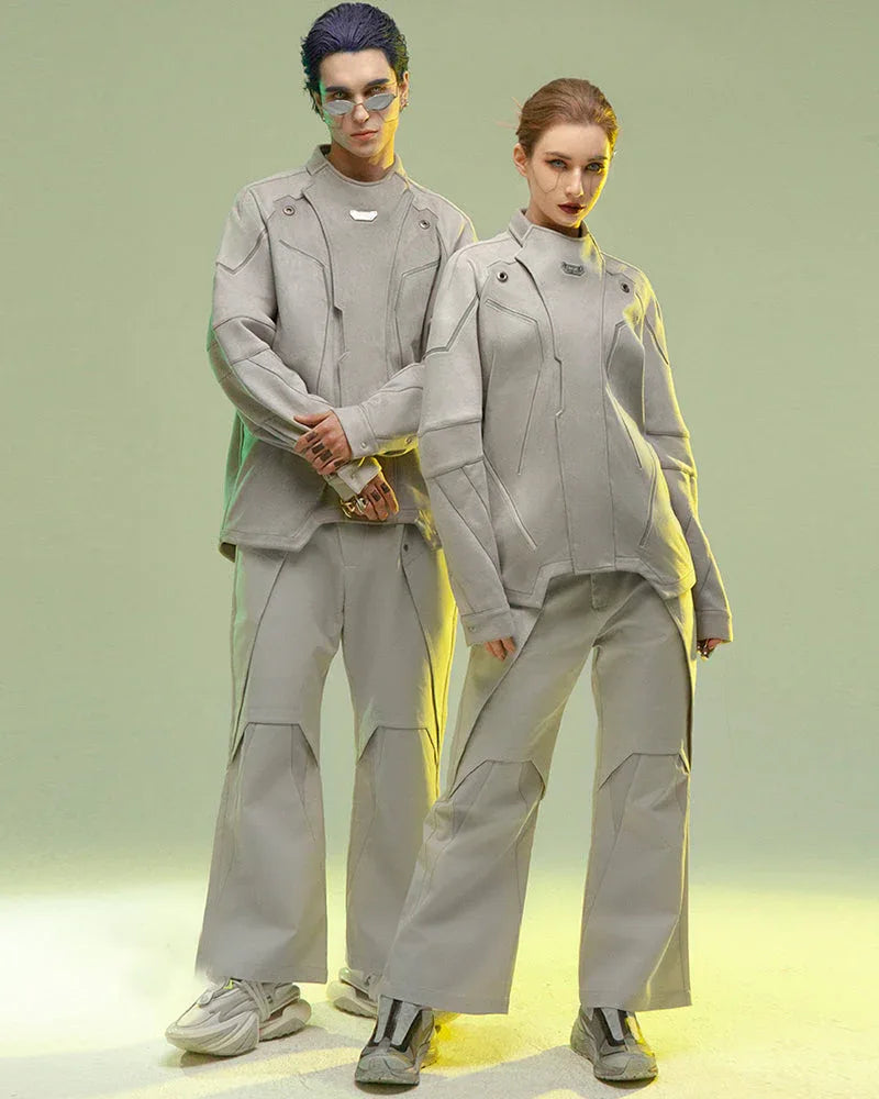 Revolutionary Cyberpunk Layered Trousers -  breathable cotton trousers - Cyberpunk Layered Trousers for Stylish Comfort