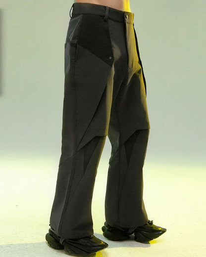 Revolutionary Cyberpunk Layered Trousers -  breathable cotton trousers - Cyberpunk Layered Trousers for Stylish Comfort