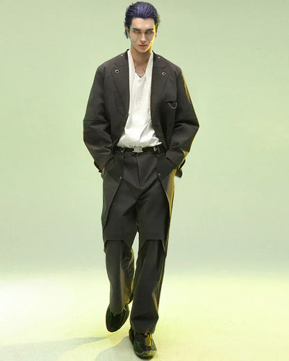 Revolutionary Cyberpunk Layered Trousers -  layered trousers - Cyberpunk Layered Trousers for Stylish Comfort