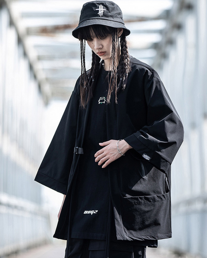 Revolutionary Stealth Warrior Kimono -  durable streetwear - Futuristic Stealth Warrior Kimono Jacket