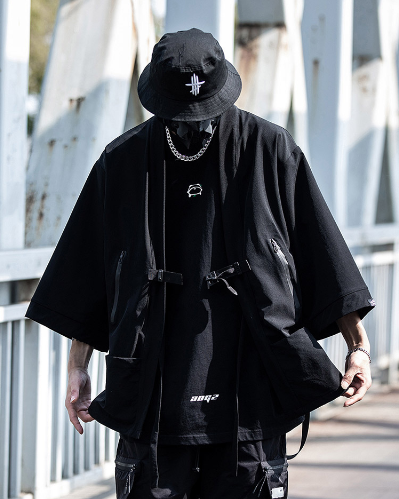 Revolutionary Stealth Warrior Kimono - kimono - Futuristic Stealth Warrior Kimono Jacket
