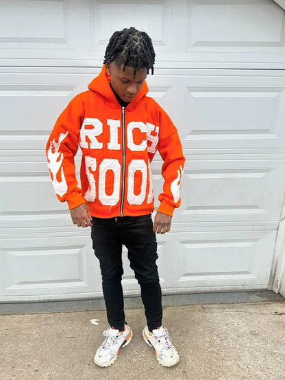 Rich Soon Hoodie -  comfortable streetwear - Y2K Streetwear Hoodie for Trendy Nostalgic Style