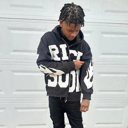 Rich Soon Hoodie - nostalgic style hoodie - Y2K Streetwear Hoodie for Trendy Nostalgic Style