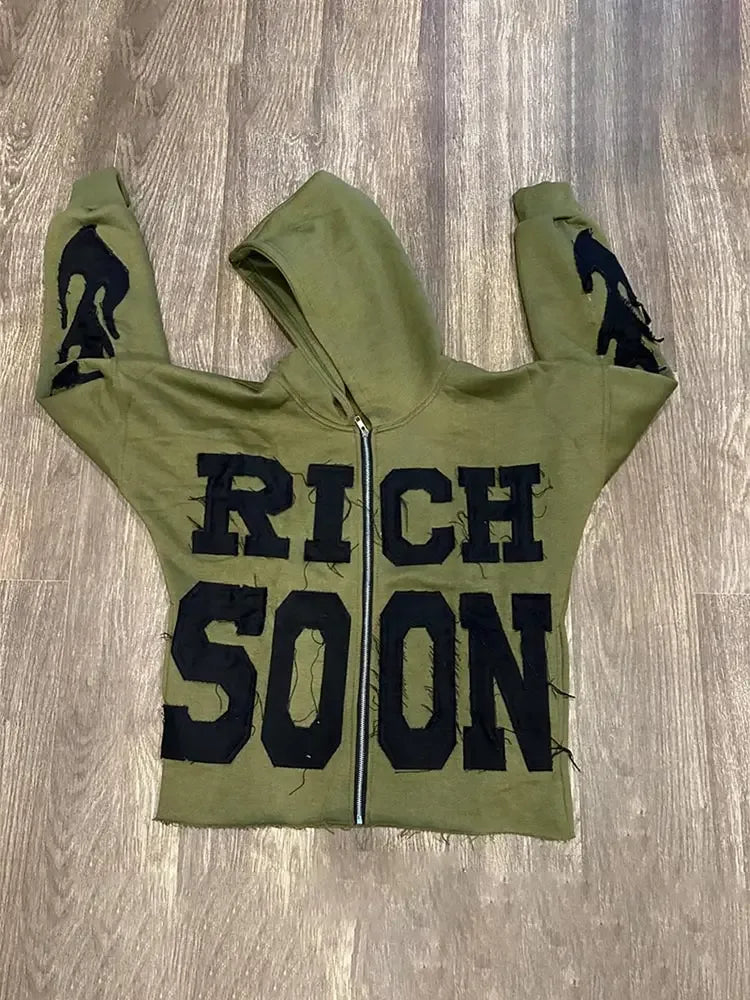 Rich Soon Hoodie - y2k hoodie - Y2K Streetwear Hoodie for Trendy Nostalgic Style