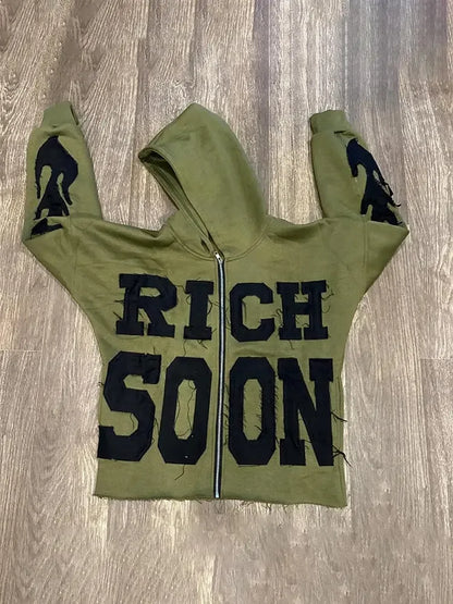 Rich Soon Hoodie - y2k hoodie - Y2K Streetwear Hoodie for Trendy Nostalgic Style